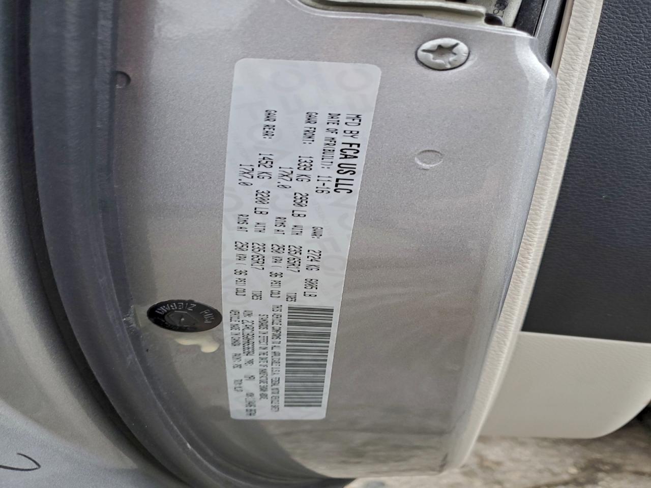 2017 Chrysler Pacifica Touring L VIN: 2C4RC1BG0HR636384 Lot: 93497825