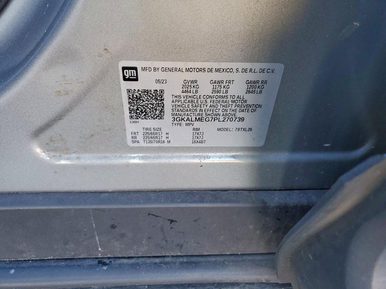 2023 GMC Terrain Sle VIN: 3GKALMEG7PL270739 Lot: 93649075