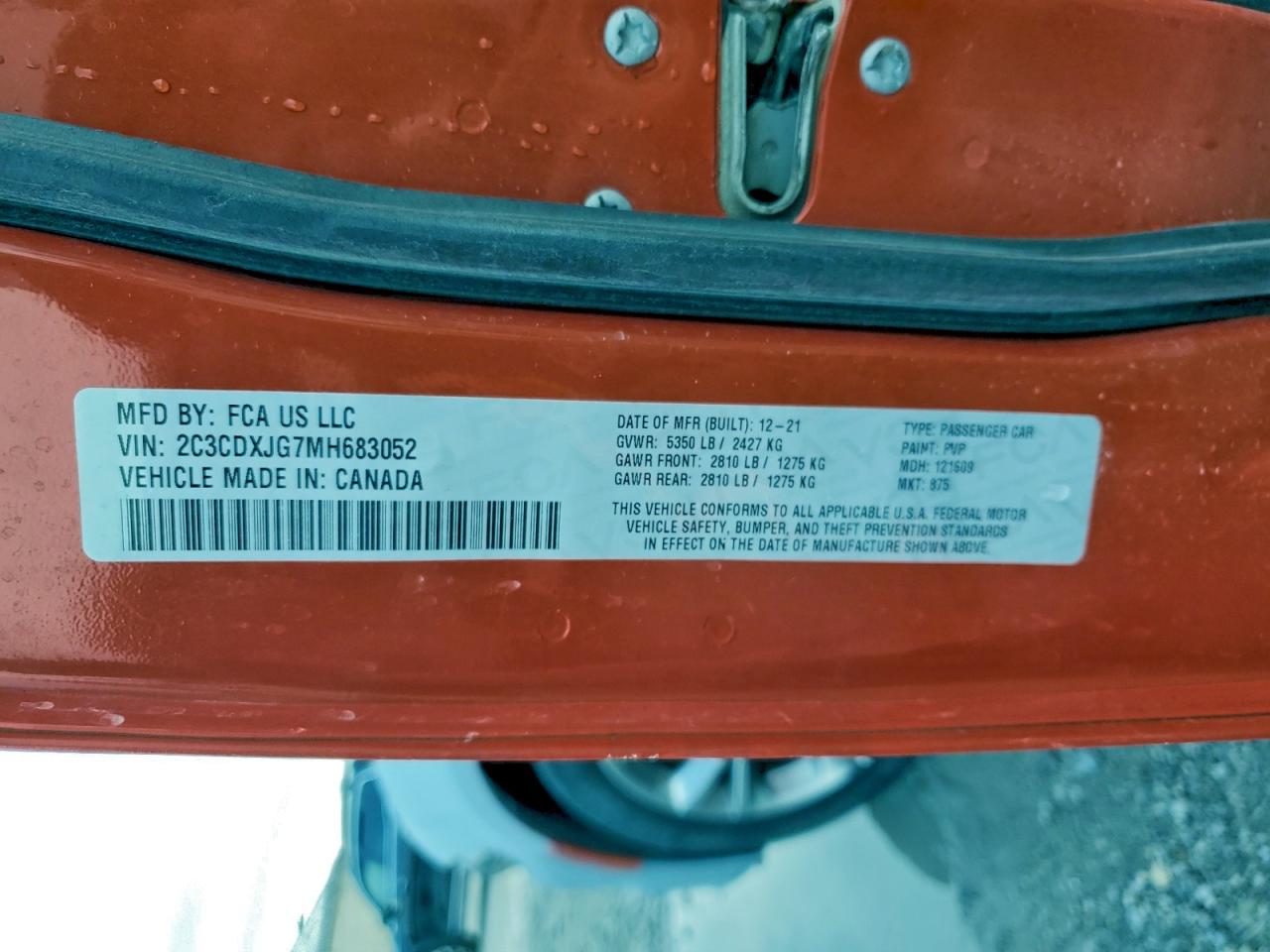 2021 Dodge Charger Sxt VIN: 2C3CDXJG7MH683052 Lot: 94443645