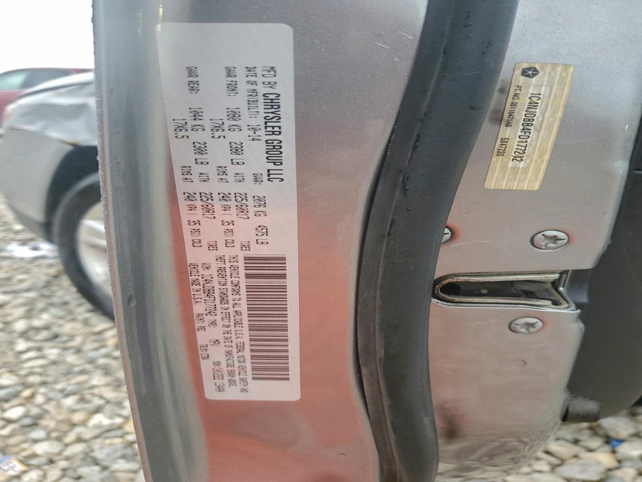 2015 Jeep Compass Sport VIN: 1C4NJDBB4FD177242 Lot: 94038295