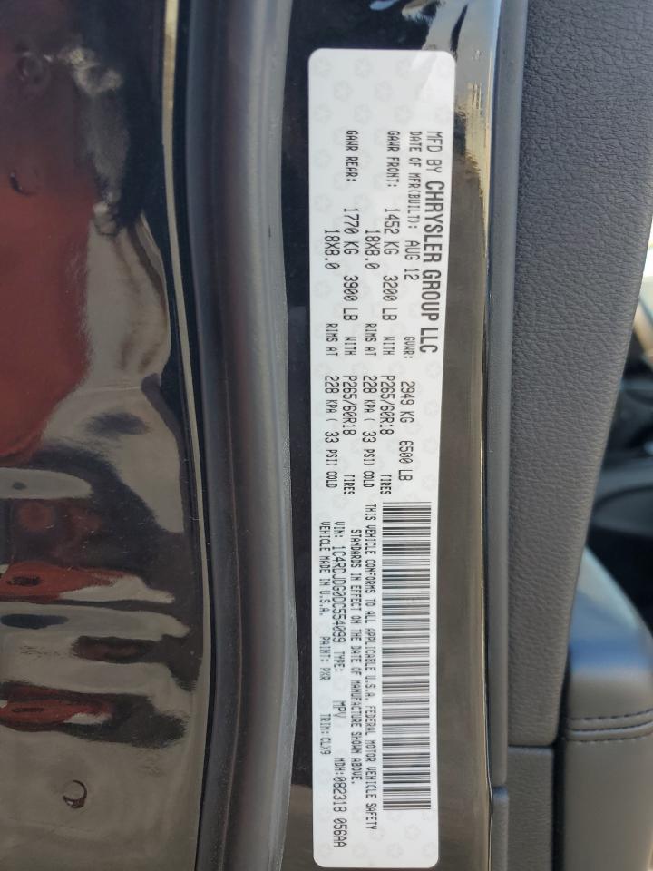 2013 Dodge Durango Crew VIN: 1C4RDJDG0DC554099 Lot: 91260815