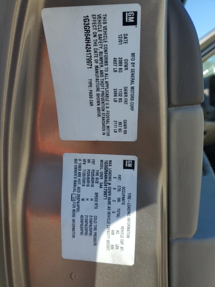 2002 Oldsmobile Aurora VIN: 1G3GR64H424179971 Lot: 92038795