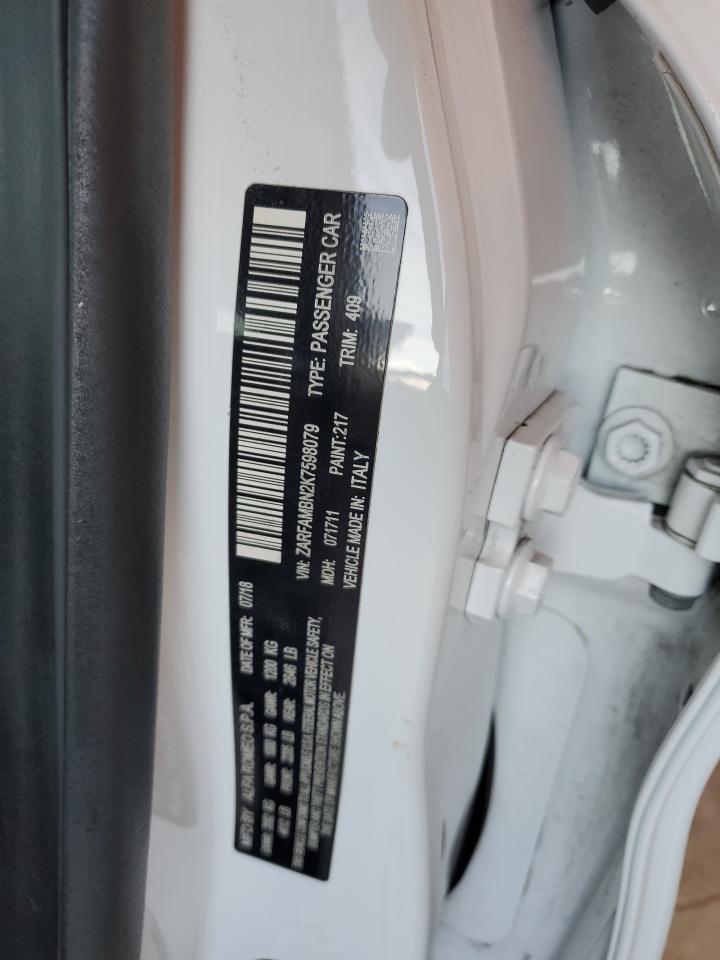 2019 Alfa Romeo Giulia Ti VIN: ZARFAMBN2K7598079 Lot: 93119995