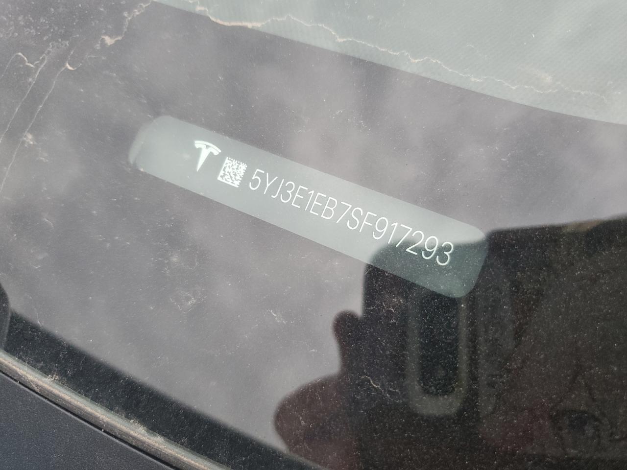 2025 Tesla Model 3 VIN: 5YJ3E1EB7SF917293 Lot: 91113105