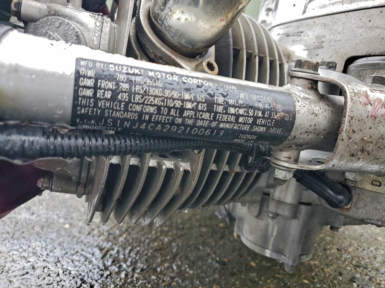 2009 Suzuki Tu250 X VIN: JS1NJ4CA292100613 Lot: 92543055