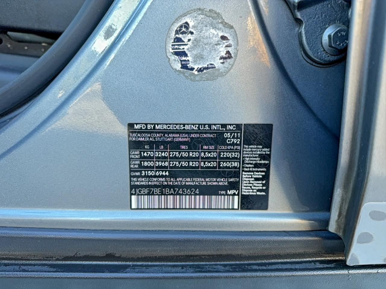 Фото: 4JGBF7BE1BA743624