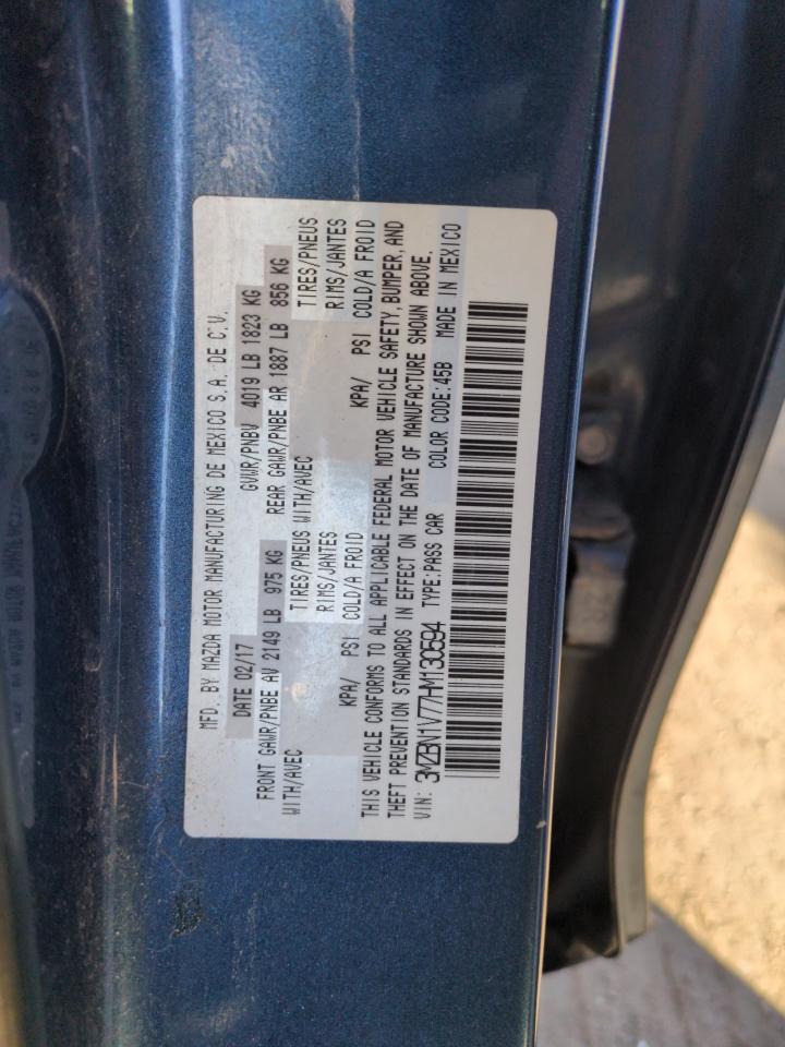 2017 Mazda 3 Touring VIN: 3MZBN1V77HM130594 Lot: 89523875