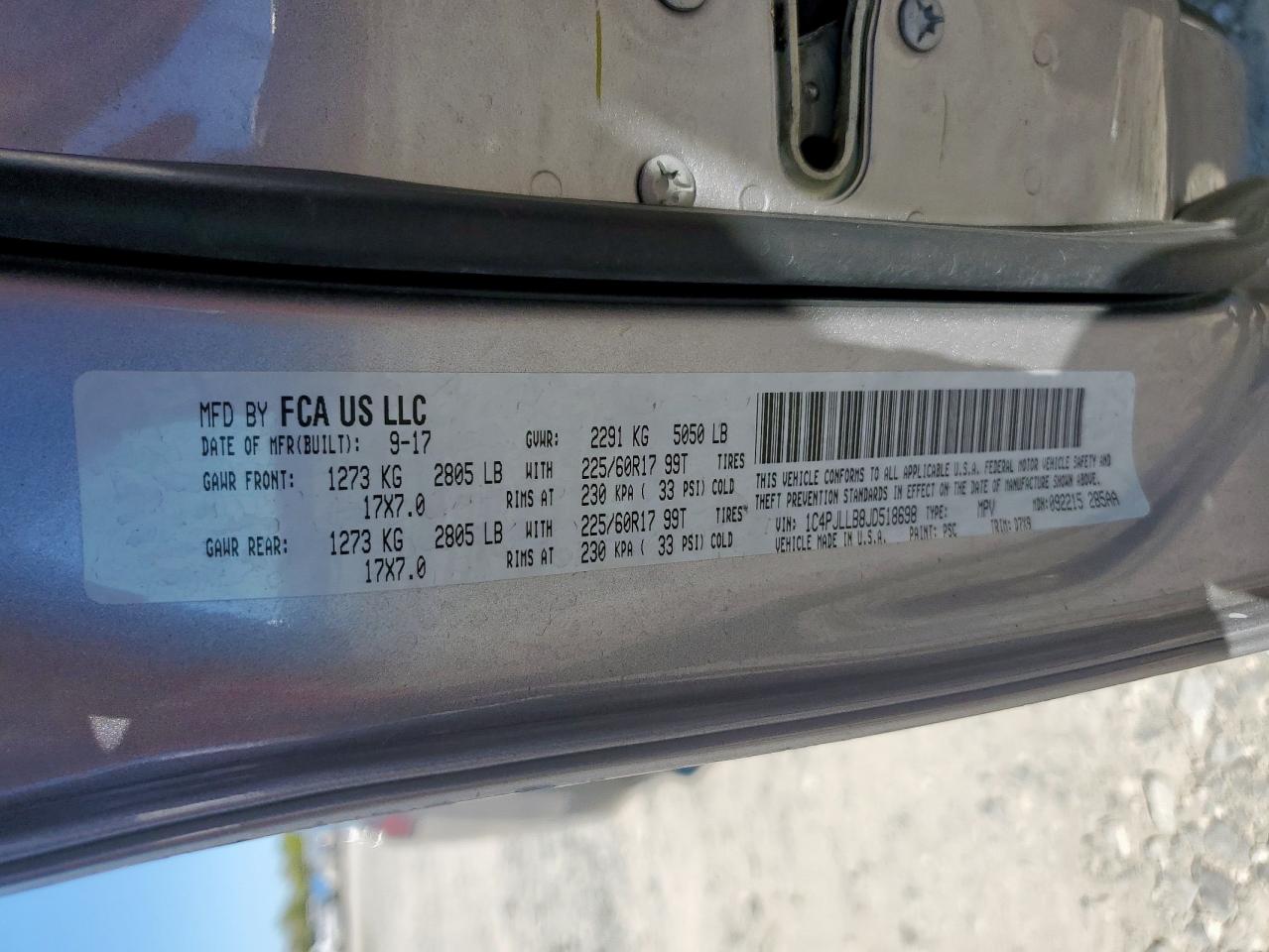 2018 Jeep Cherokee Latitude Plus VIN: 1C4PJLLB8JD518698 Lot: 91766905