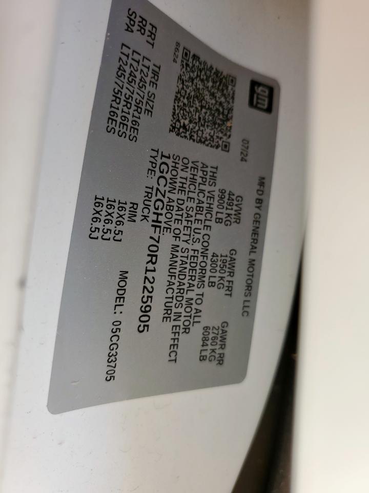 2024 Chevrolet Express G3500 VIN: 1GCZGHF70R1225905 Lot: 86493465