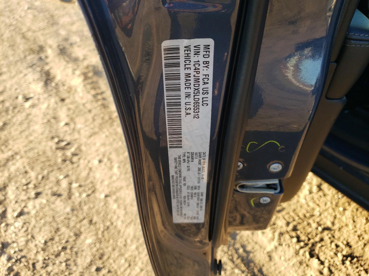 2020 Jeep Cherokee Limited VIN: 1C4PJMDX5LD655312 Lot: 91621125