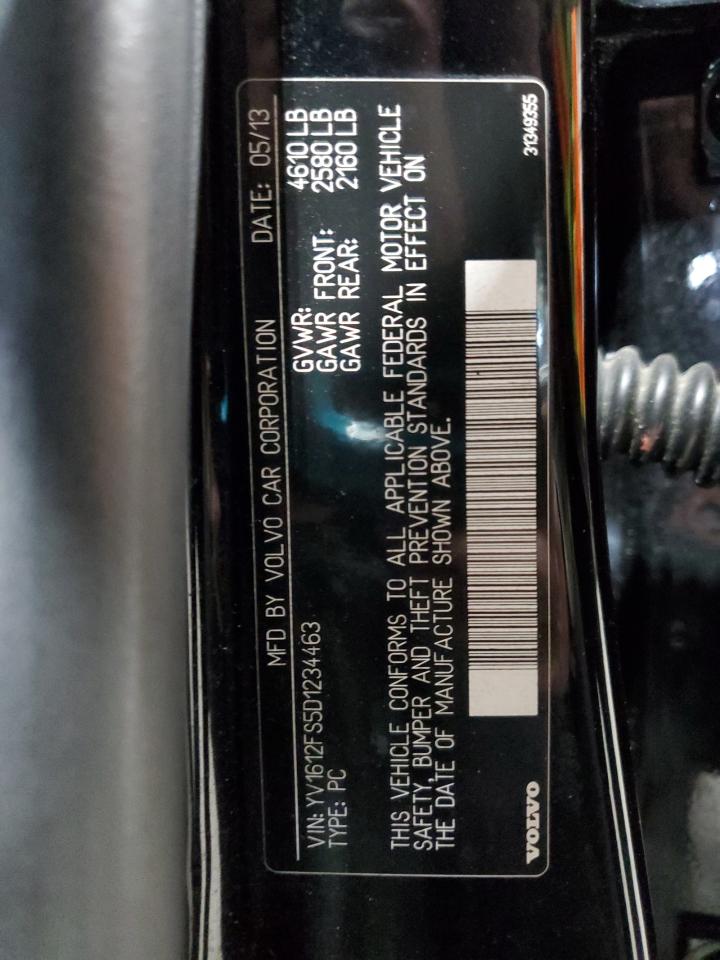 2013 Volvo S60 T5 VIN: YV1612FS5D1234463 Lot: 93060065