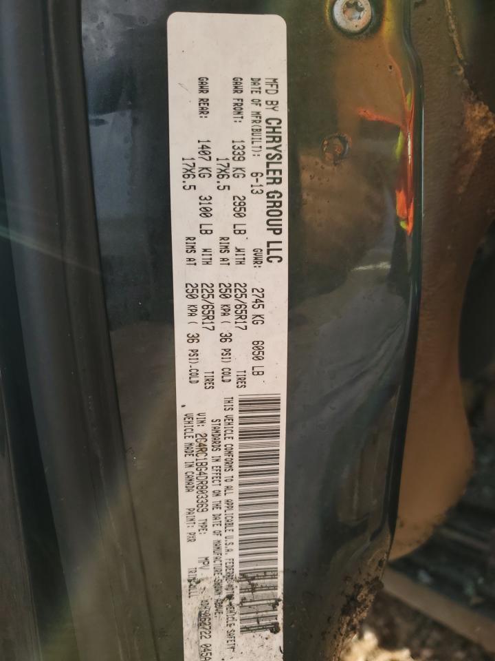 2013 Chrysler Town & Country Touring VIN: 2C4RC1BG4DR803369 Lot: 91452425