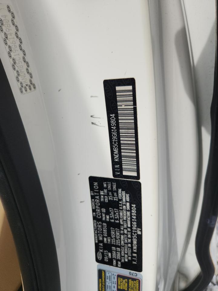 2016 Kia Sedona Lx VIN: KNDMB5C19G6149804 Lot: 91692205