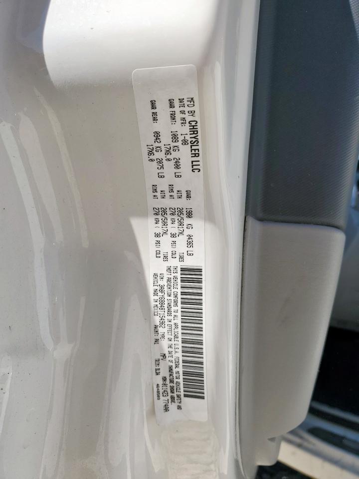 2008 Chrysler Pt Cruiser Limited VIN: 3A8FY68848T154962 Lot: 85399095