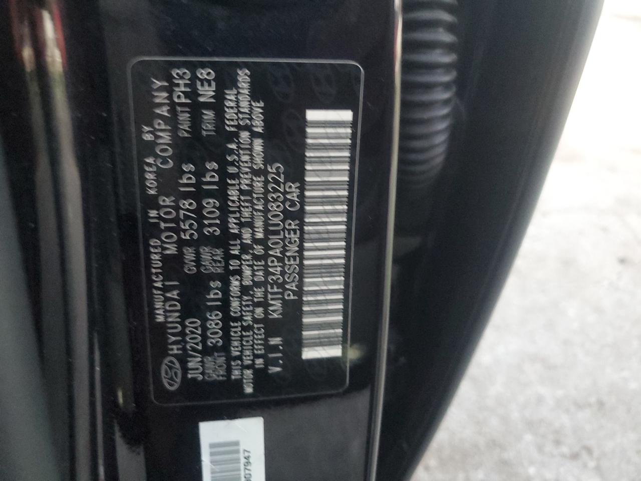 2020 Genesis G90 Premium VIN: KMTF34PA0LU083225 Lot: 93076795