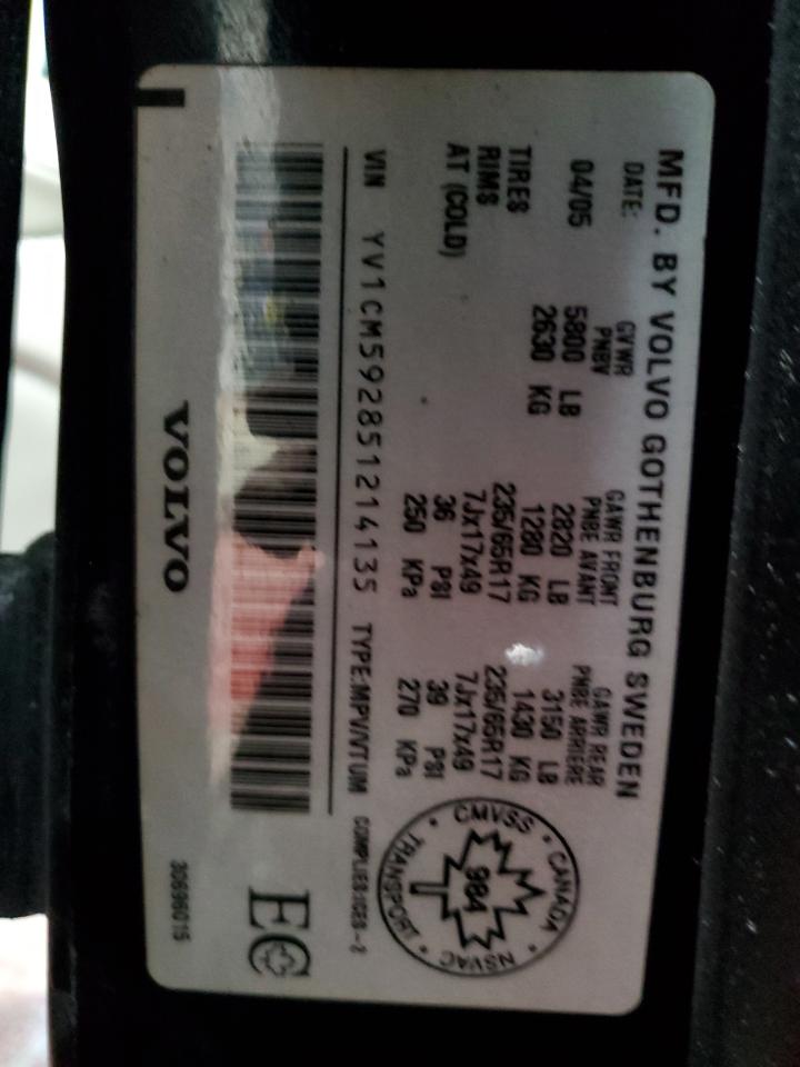 2005 Volvo Xc90 VIN: YV1CM592851214135 Lot: 91985685