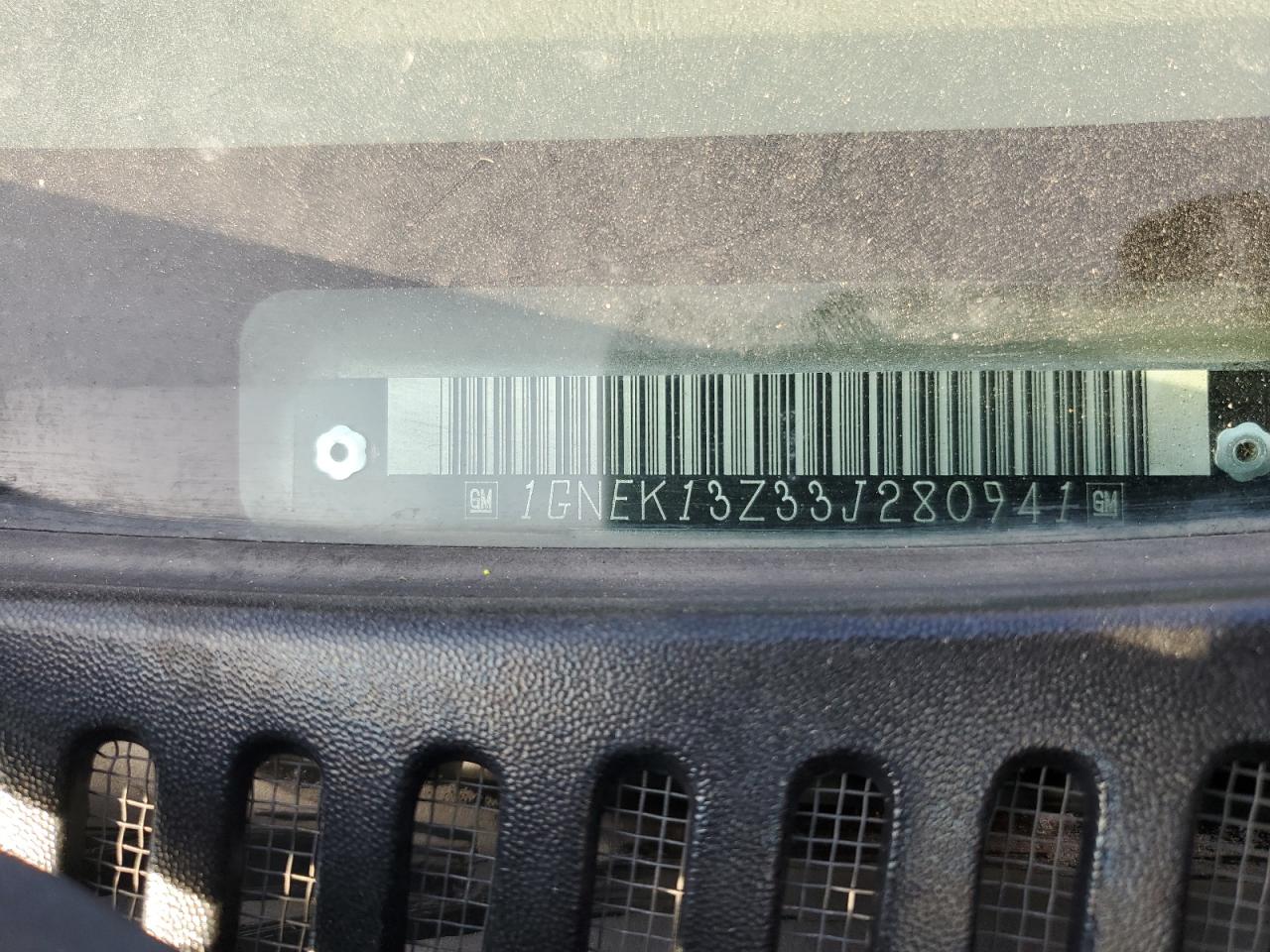 2003 Chevrolet Tahoe K1500 VIN: 1GNEK13Z33J280941 Lot: 90754185