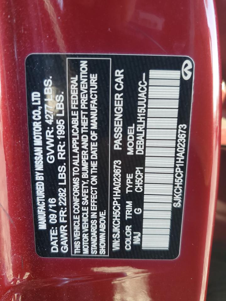 2017 Infiniti Qx30 Base VIN: SJKCH5CP1HA023673 Lot: 93569905