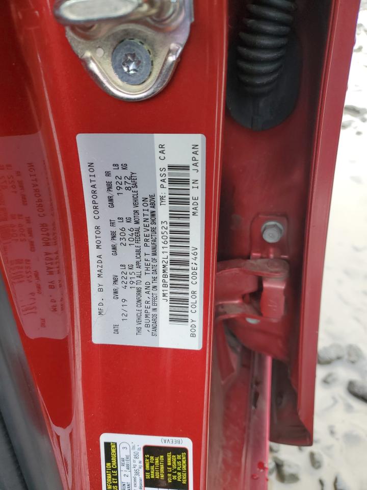 2020 Mazda 3 Preferred VIN: JM1BPBMM2L1160523 Lot: 93798545