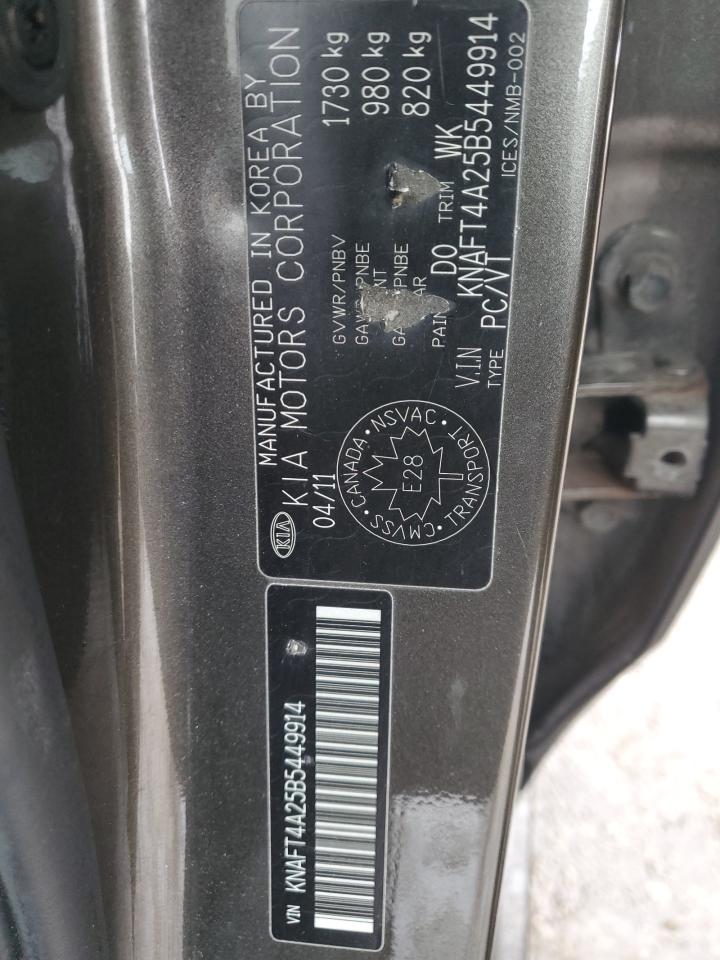 2011 Kia Forte Lx VIN: KNAFT4A25B5449914 Lot: 92062385