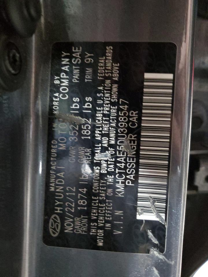 2013 Hyundai Accent Gls VIN: KMHCT4AE5DU398547 Lot: 91345755