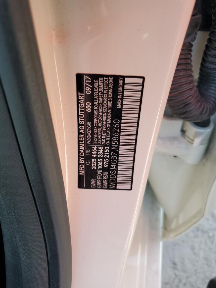 2018 Mercedes-Benz Cla 250 4Matic VIN: WDDSJ4GB7JN586260 Lot: 92066865