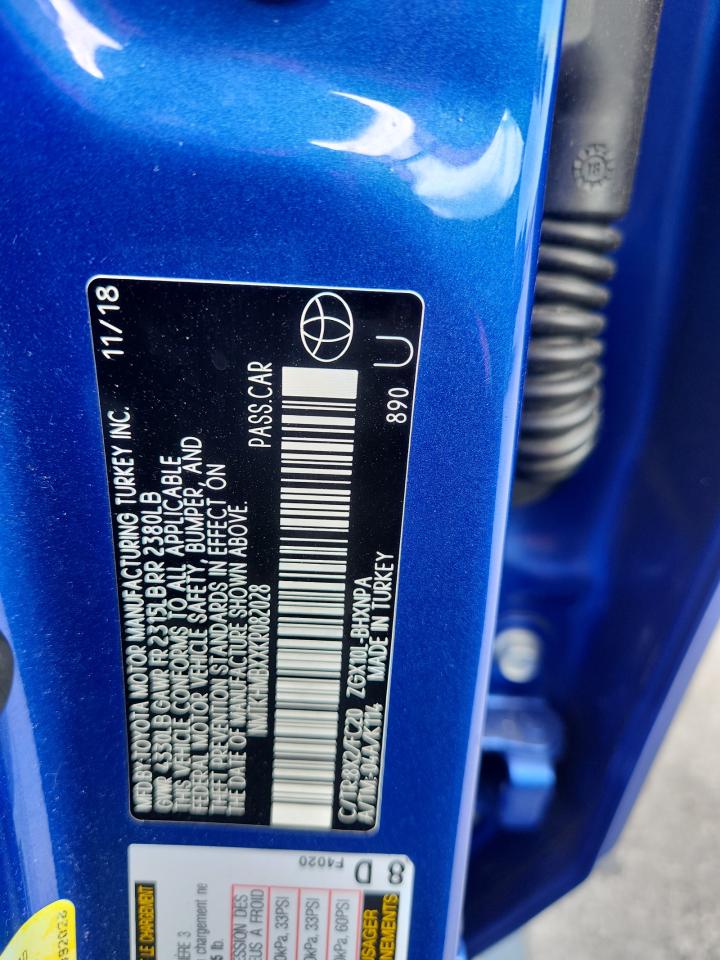 2019 Toyota C-Hr Xle VIN: NMTKHMBXXKR082028 Lot: 93332175