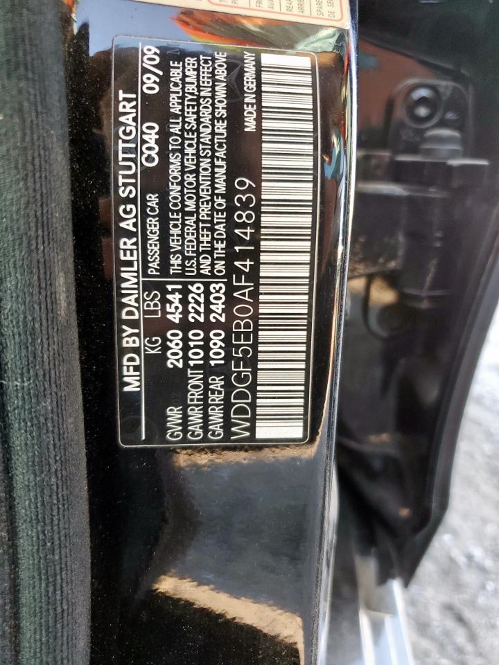 2010 Mercedes-Benz C 300 VIN: WDDGF5EB0AF414839 Lot: 91434475