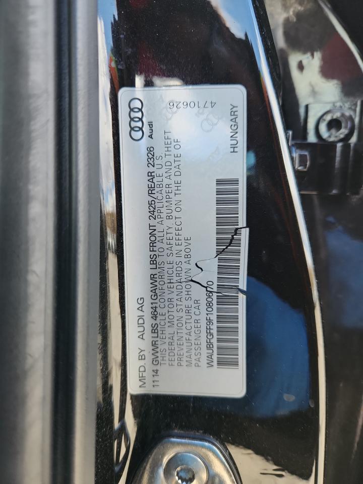 2015 Audi S3 Premium Plus VIN: WAUBFGFF9F1080670 Lot: 92346985