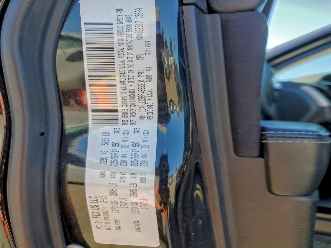 2015 Jeep Cherokee Latitude VIN: 1C4PJLCB8FW683310 Lot: 94810485