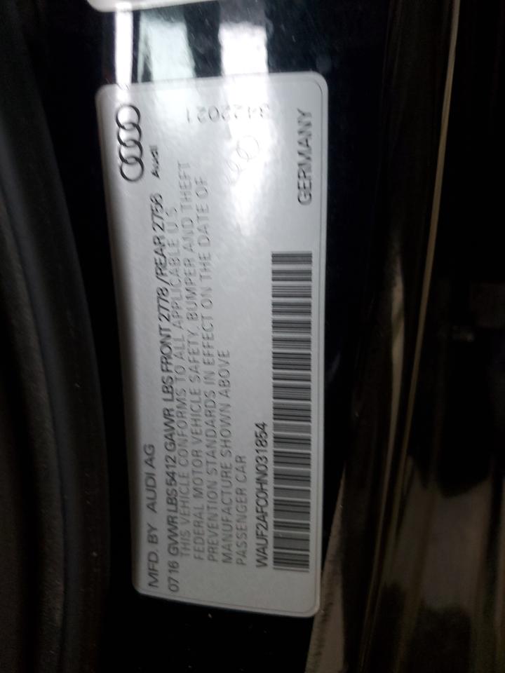 2017 Audi A6 Premium Plus VIN: WAUF2AFC0HN031854 Lot: 91900425