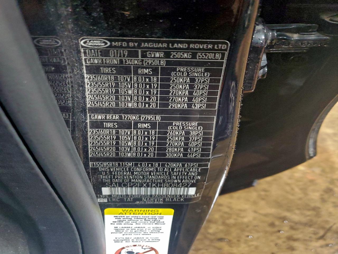 2019 Land Rover Discovery Sport Se VIN: SALCP2FX1KH808427 Lot: 94348655