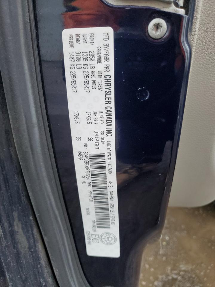 2013 Dodge Grand Caravan Se VIN: 2C4RDGBGXDR735224 Lot: 92073835