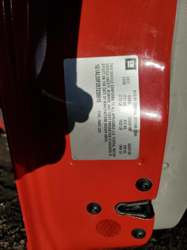 2008 Chevrolet Cobalt Lt VIN: 1G1AL58F287238915 Lot: 92416525