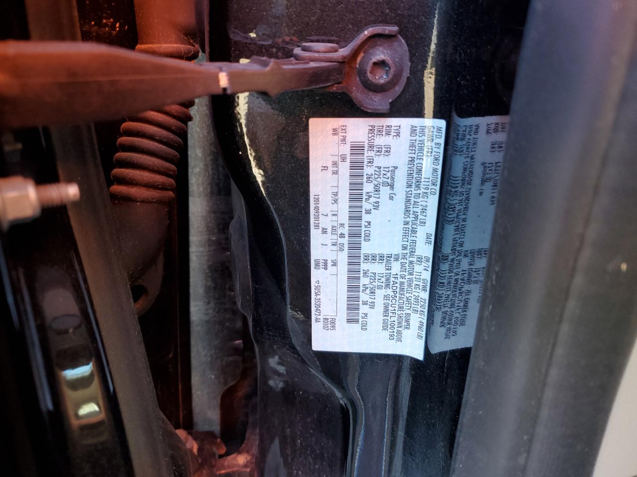 2015 Ford C-Max Premium Sel VIN: 1FADP5CU1FL100193 Lot: 92094435