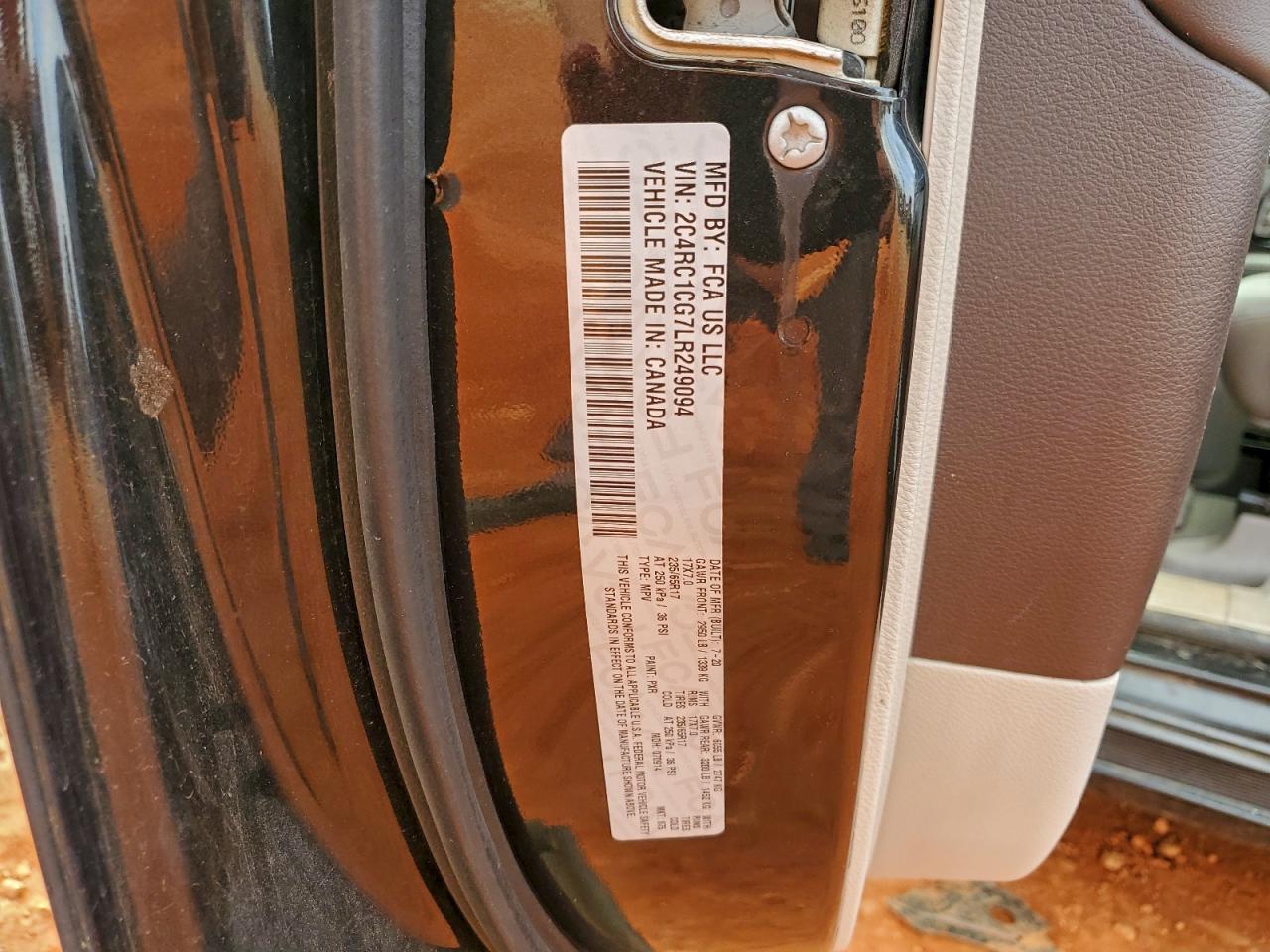 2020 Chrysler Voyager Lx VIN: 2C4RC1CG7LR249094 Lot: 94131655