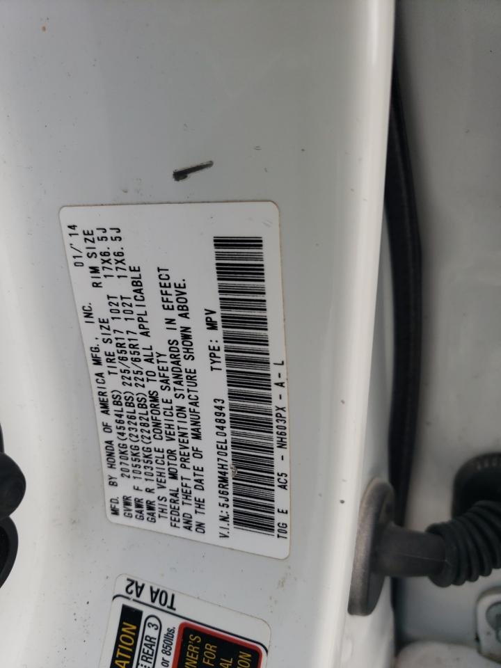 2014 Honda Cr-V Exl VIN: 5J6RM4H70EL048943 Lot: 93304665