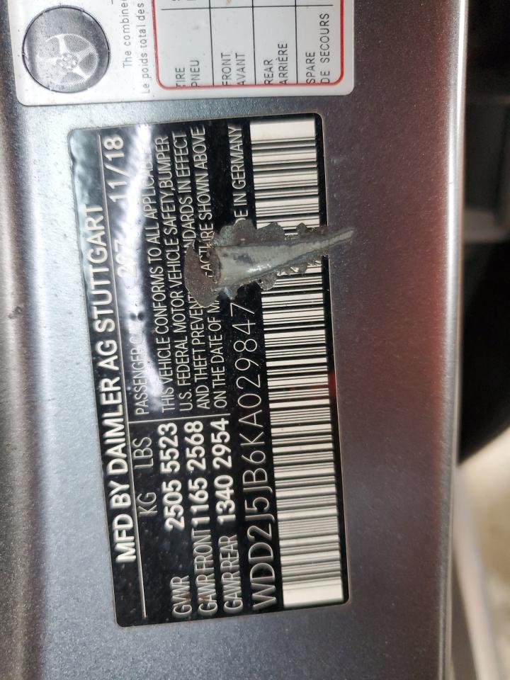 2019 Mercedes-Benz Cls 450 VIN: WDD2J5JB6KA029847 Lot: 91354925