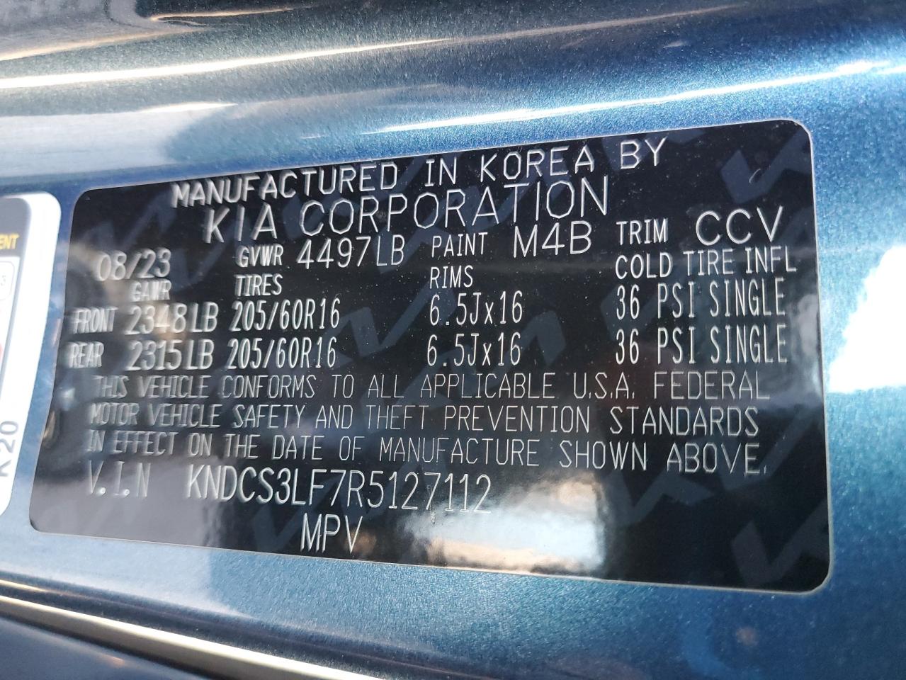 2024 Kia Niro Ex VIN: KNDCS3LF7R5127112 Lot: 91862555