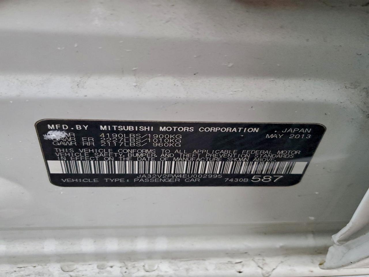 2014 Mitsubishi Lancer Se VIN: JA32V2FW4EU002995 Lot: 94070805