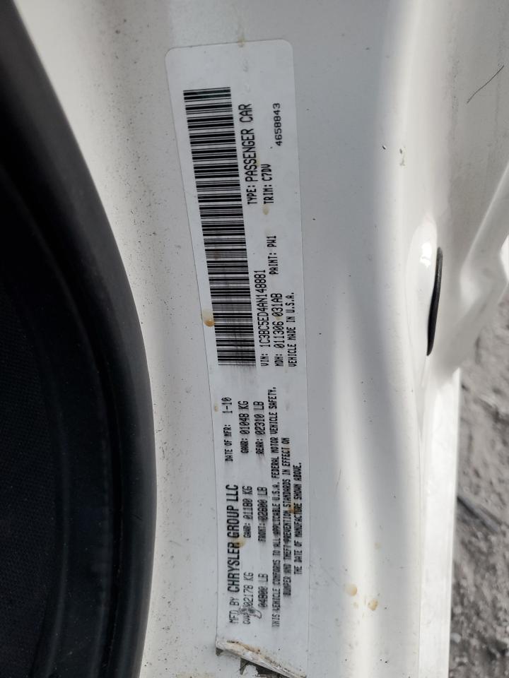 2010 Chrysler Sebring Touring VIN: 1C3BC5ED4AN148881 Lot: 92069365