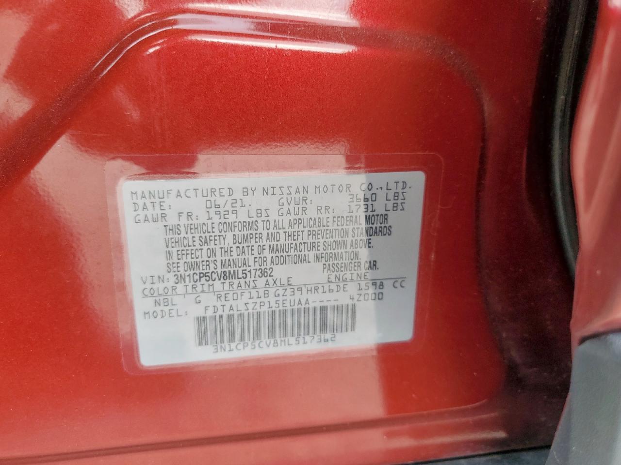 2021 Nissan Kicks Sv VIN: 3N1CP5CV8ML517362 Lot: 93502675