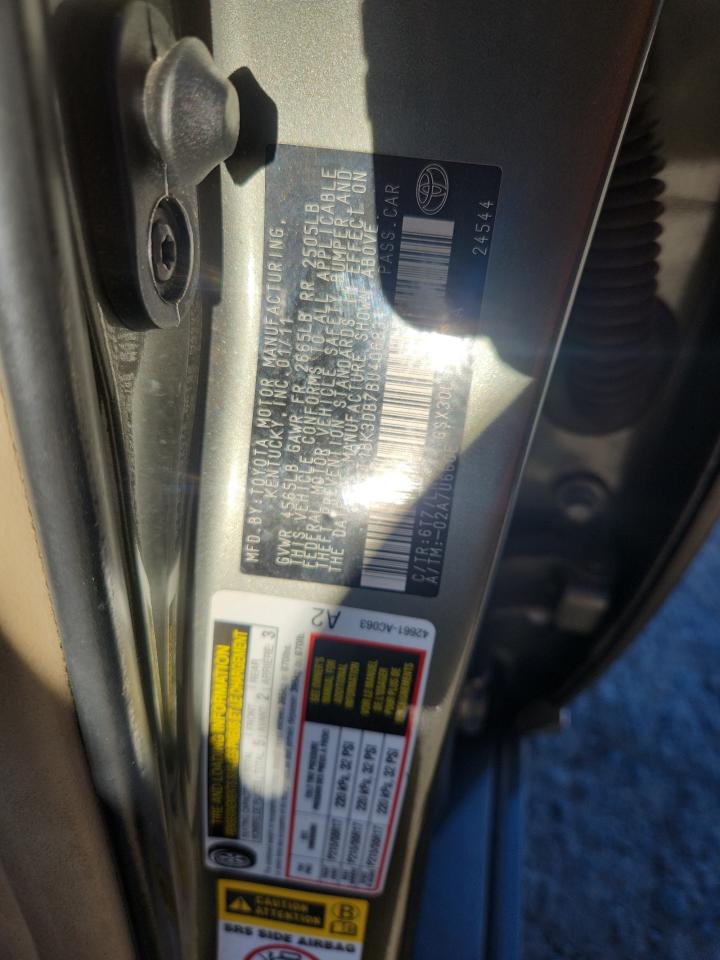 2011 Toyota Avalon Base VIN: 4T1BK3DB7BU406834 Lot: 92078295