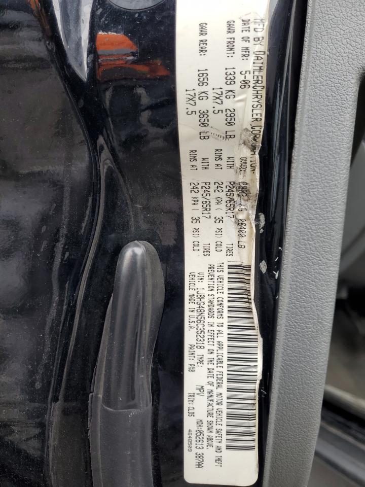 2006 Jeep Commander VIN: 1J8HG48N56C352318 Lot: 93660685