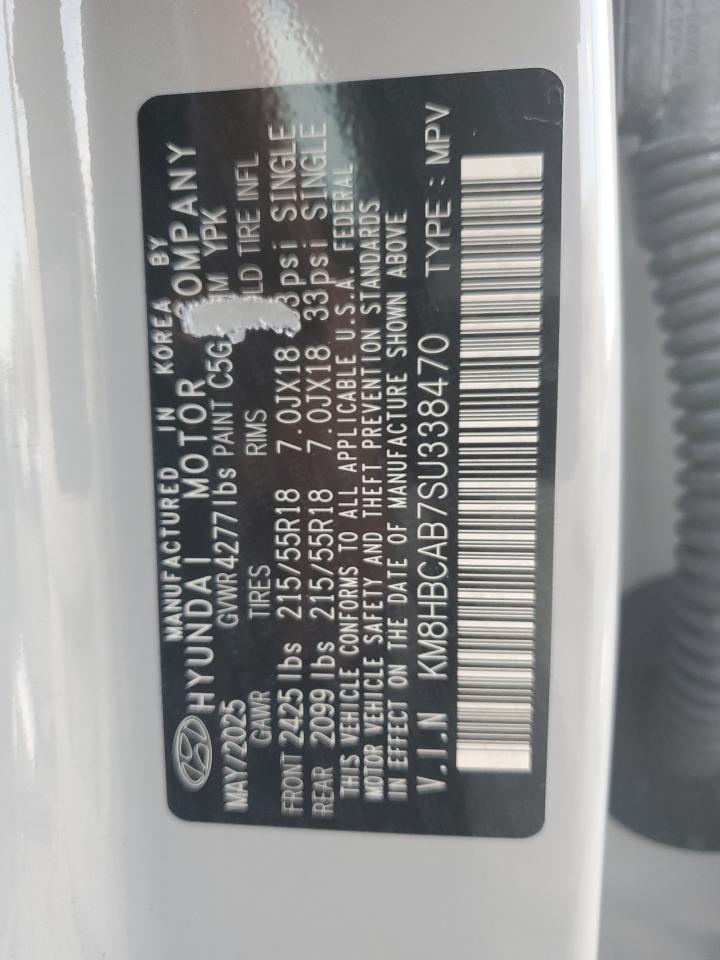 2025 Hyundai Kona Sel VIN: KM8HBCAB7SU338470 Lot: 93324975