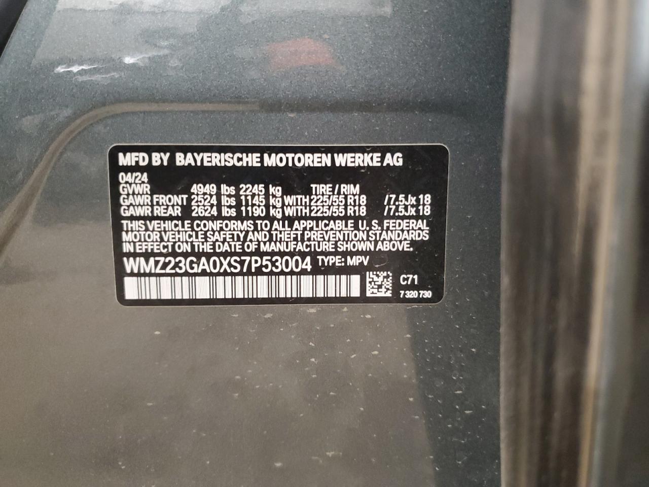 2025 Mini Countryman S All4 VIN: WMZ23GA0XS7P53004 Lot: 92497275