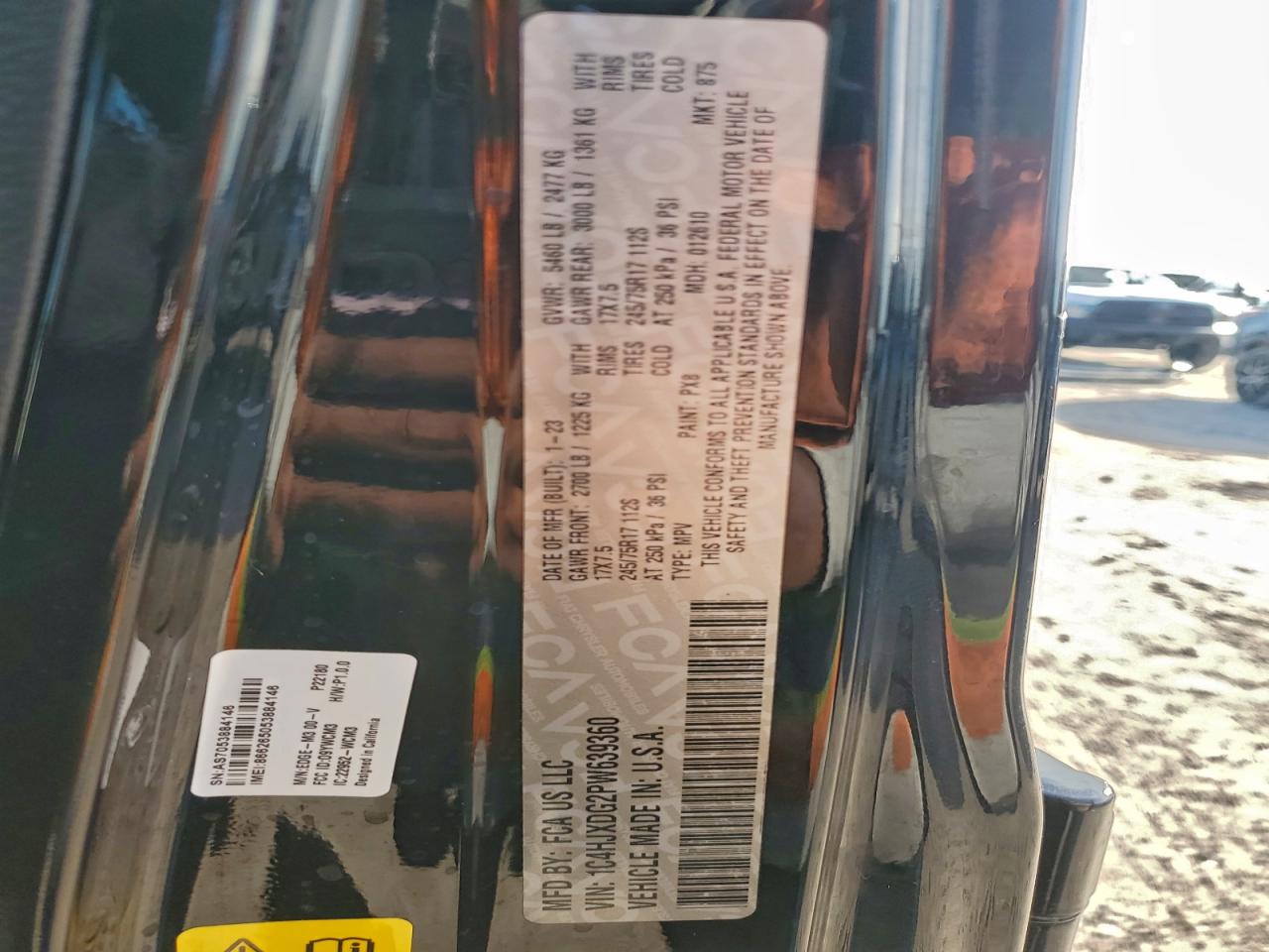 2023 Jeep Wrangler Sport VIN: 1C4HJXDG2PW639360 Lot: 94770875