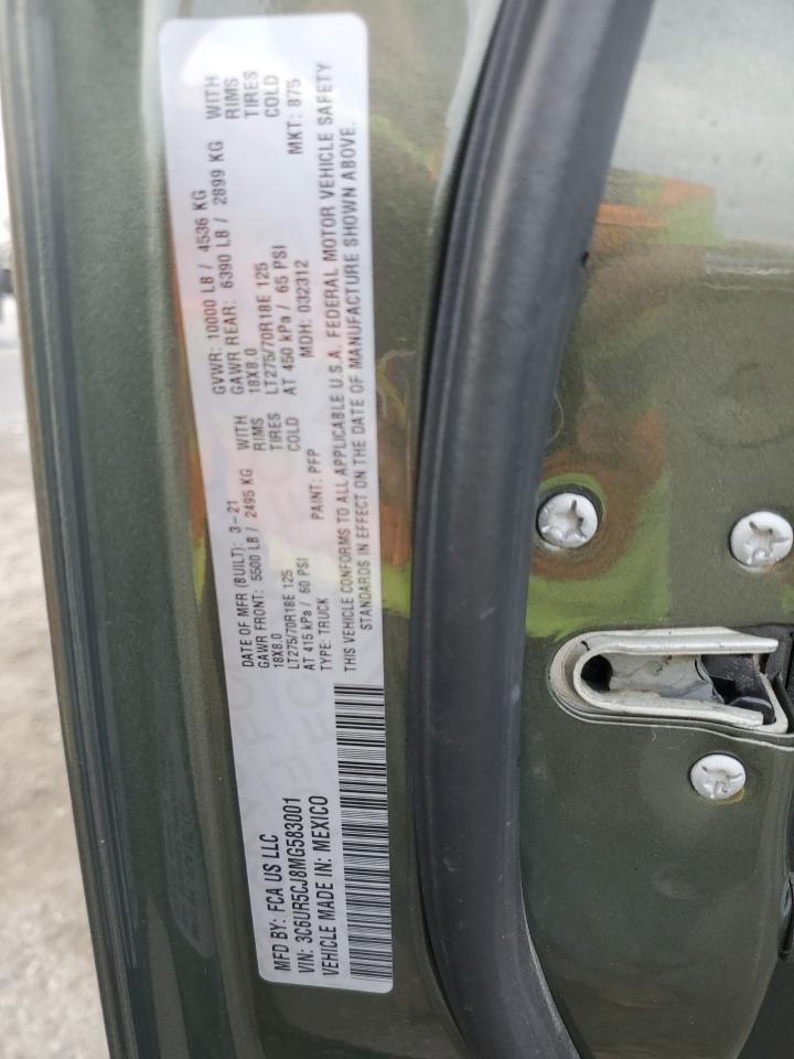 2021 Ram 2500 Tradesman VIN: 3C6UR5CJ8MG583001 Lot: 90332175