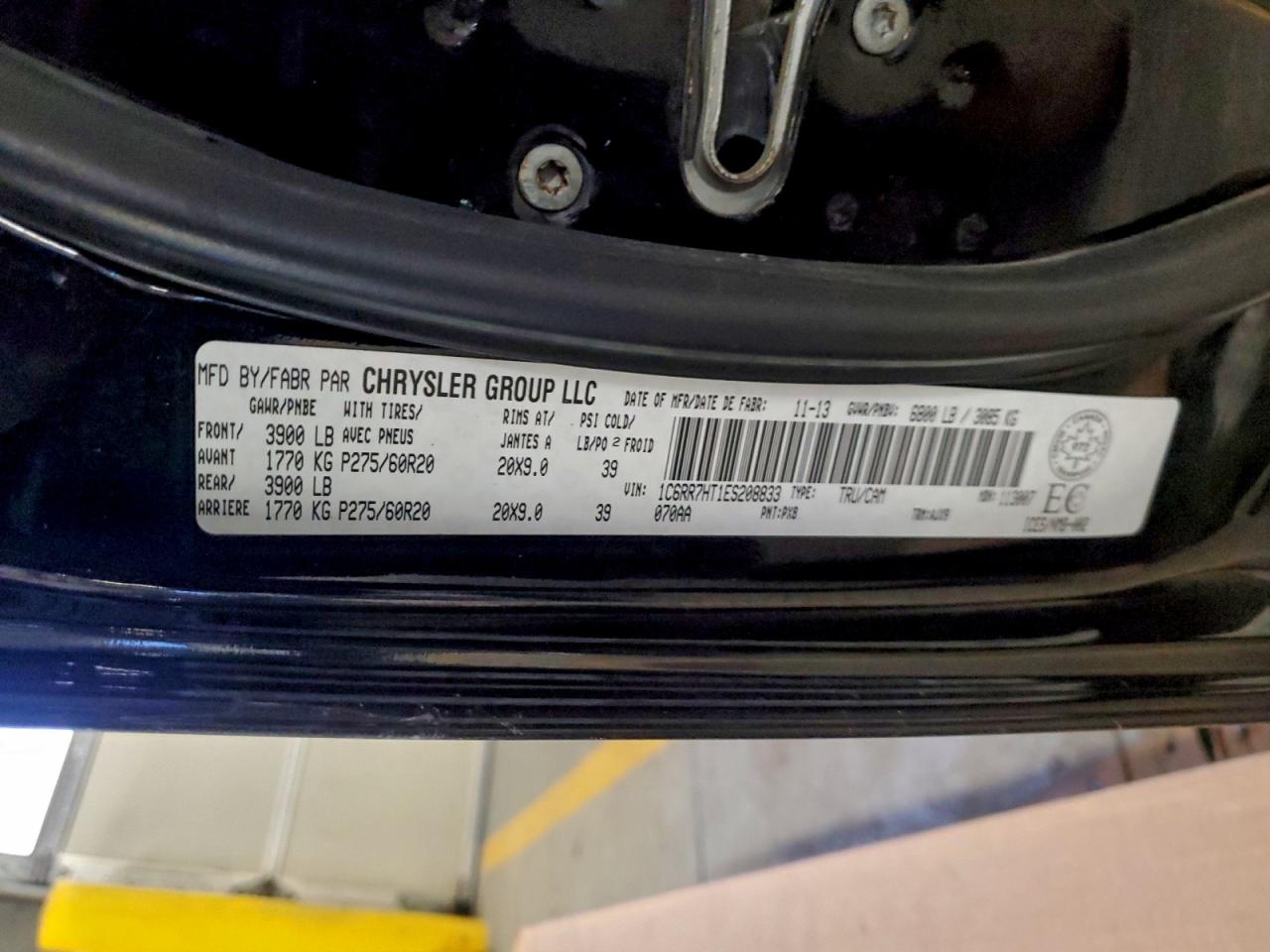 2014 Ram 1500 Sport VIN: 1C6RR7HT1ES08833 Lot: 93625145