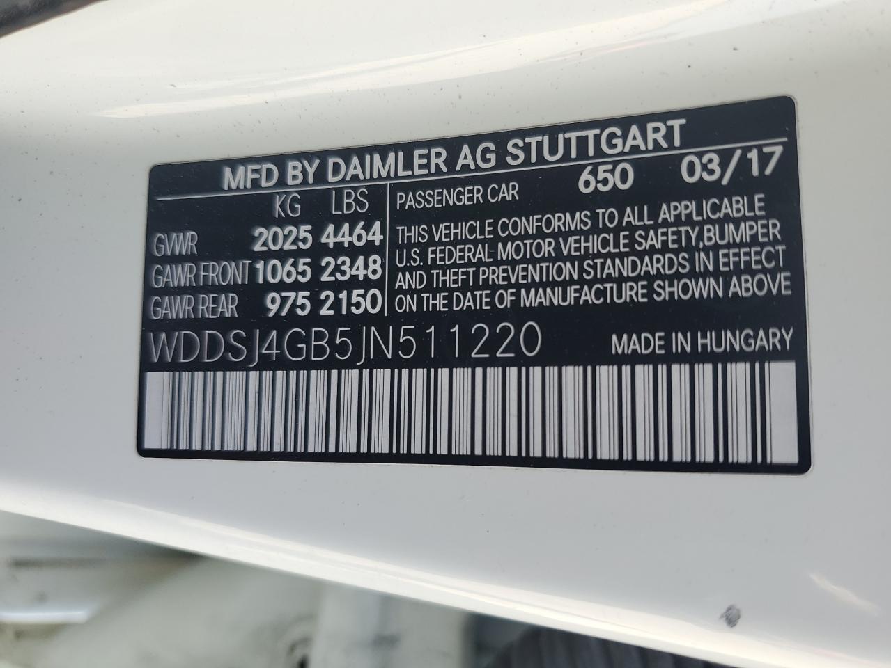 2018 Mercedes-Benz Cla 250 4Matic VIN: WDDSJ4GB5JN511220 Lot: 93239575